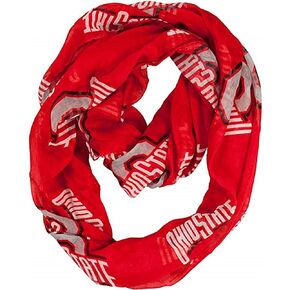 Littlearth womens NCAA Ohio State Buckeyes Sheer Infinity Scarf, Team Color, One Size