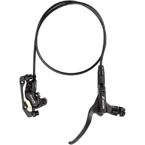 مجموعة فرامل قرصية هيدروليكية BUCKLOS Zoom MTB 4 مكبس، أمامي يسار 800 مم خلفي يمين 1400 مم فرامل هيدروليكية للدراجة الجبلية رافعة من سبائك الألومنيوم مع الفرجار ومحول PM (مسبق النزف)