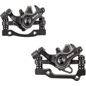 BUCKLOS MTB Bike Disc Brake kit, Mechanical Disc Brakes Aluminum Alloy Caliper for Mountain Bike with 160mm Stainless Steel Rotor/Floating Rotors