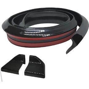 Universal Car Rear Spoiler Exterior 4.9ft/1.5m Length Black Trunk Spoiler Lip Kit Rear Spoiler Kit Universal Fits for Most Cars Punch-Free Installation