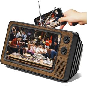 12" Retro TV Screen Magnifier for Cell Phone, Retro TV for Friends and Family - 3D HD Screen Magnifier for Smartphone Enlarger for Movies, Videos, Cell Phone Screen Magnifier -for All Smartphones