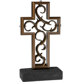 The Unity Cross® Antique Bronze Color Wedding Cross; Unity Candle Unity Sand Elegant Alternative