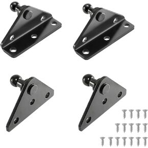 Huazu 10MM Gas Struts Mounting Bracket Ball Stud for Gas Shock Lift Supports,Steel Gas Lift Springs Ball Stud Shock Bracket for Spring Prop(Black)
