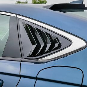 2X Sport Style Quarter Window Scoops Louvers for Honda Accord Sedan 2023 2024 (Gloss Black)