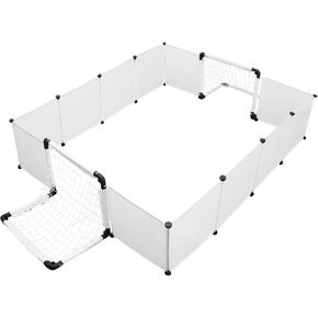 GARVIN 24-Panel Mini Hockey and Football Accessories Set, Half Rink Knee Hockey Side Panel, Play Side Panel for Children, Soccer Field Fence for Indoor and Outdoor - White in Kuwait