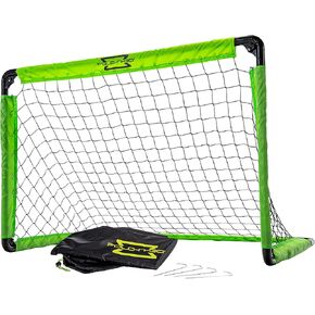 Franklin Sports Portable Mini Soccer Goal - Folding Indoor + Outdoor Kids Mini Soccer Net with Carry Bag - Plastic Backyard Youth Goal with Ground Stakes - 36" x 24"