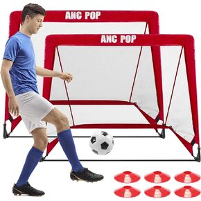 Portable Pop Up Soccer Goal for Kids Trainning and Family Game Foldable Soocer Net for Backyard with Carrying Case