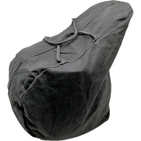 Tough 1 Canvas English Saddle Carrying Bag, Black