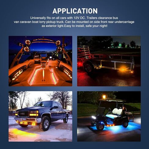 Nilight - TL-04 10 قطع 3/4 بوصة ضوء LED دائري للتخليص LED أمامي وخلفي مؤشر ضوء علامة رصاصة لشاحنة RV سيارة حافلة مقطورة فان قارب قافلة 12 فولت، أحمر، ضمان لمدة عامين in Saudi Arabia