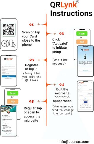 QRLynk® Smart Dot NFC/QR Code - ربط بطاقة العمل الرقمية/Link-in-bio/Gallery/Mobile Page - مشاركة وسائل التواصل الاجتماعي - بدون تطبيق، بدون اشتراكات. in Kuwait