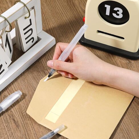 6 Pcs Letter Sealer Stamp Moistener Envelopes Sealer Pencil Style Envelope Moistener with Nylon Brush Head Stamp Mailing Envelope Licker for Office Classroom, Clear in Saudi Arabia