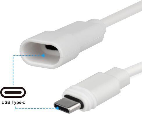 Extension Cable for ring Solar Panel, Works for 2nd Generation Solar Panel and Small Solar Panel, 12ft Power Extension Cord for USB-C Solar Panel and USB-C Input Cameras, 1-Pack in Saudi Arabia
