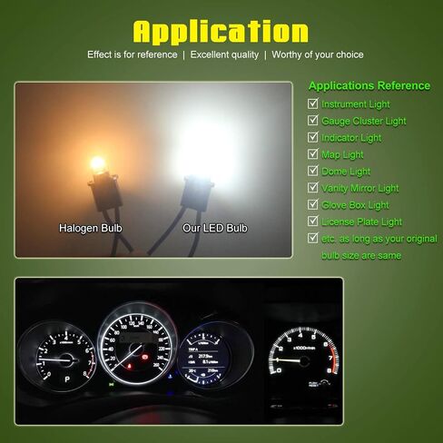 DODOFUN 12 فولت أبيض T10 W5W 158 168 194 2825 مجموعة أدوات ضوء LED لمبة بديلة للوحة القيادة لوحة قياس المؤشر مصباح مع مقبس متقاطع PC168 PC175 PC194 PC195 PC160 PC161 PC195NA in Kuwait