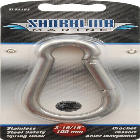 Shoreline Marine Stainless Steel Safety Spring Hook, 3-15/16-Inch in Saudi Arabia