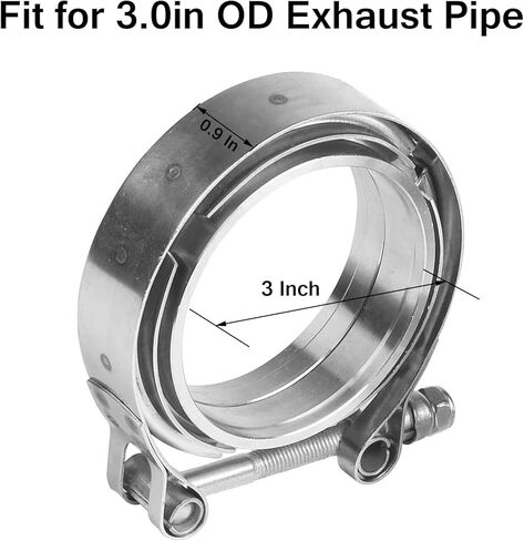 SUPERFASTRACING 3 بوصة العالمي V-Band Blot شفة المشبك عدة ذكر أنثى T-304 الفولاذ المقاوم للصدأ 4 قطعة in Kuwait