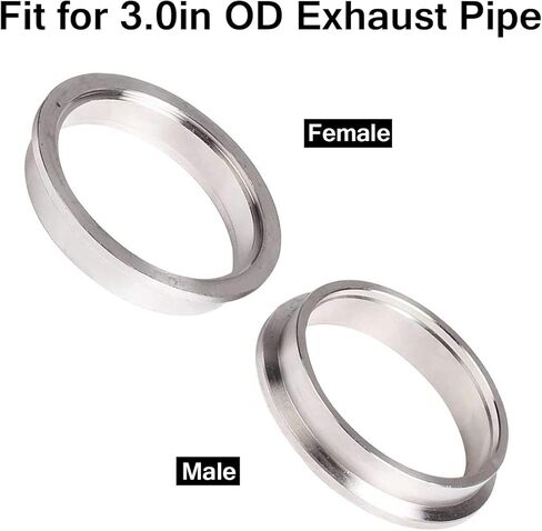 SUPERFASTRACING 3 بوصة العالمي V-Band Blot شفة المشبك عدة ذكر أنثى T-304 الفولاذ المقاوم للصدأ 4 قطعة in Kuwait