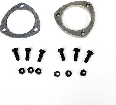 Adapts Collector Extensions and Reducers, 3-Bolt Exhaust Flange Connection Kit, Includes Flange, Gaskets and Bolts, Fit 3.0"OD Pipe, Easy Installation in Kuwait