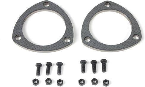 Adapts Collector Extensions and Reducers, 3-Bolt Exhaust Flange Connection Kit, Includes Flange, Gaskets and Bolts, Fit 3.0"OD Pipe, Easy Installation in Kuwait