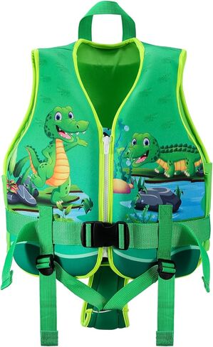Jurmickey Toddler Swim Vest, Kids Swim Vest for Toddlers, Toddler Floaties 20-60 lbs with Adjustable Safety Strap, S-XL for 2-9 Years Old Boys and Girls in Kuwait
