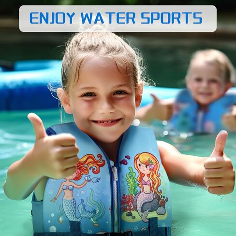 Jurmickey Toddler Swim Vest, Kids Swim Vest for Toddlers, Toddler Floaties 20-60 lbs with Adjustable Safety Strap, S-XL for 2-9 Years Old Boys and Girls in Kuwait