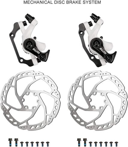 طقم فرامل قرص الدراجة RUJOI، فرجار أمامي وخلفي من الألومنيوم، دوار 160 مم، أداة ضبط ميكانيكية خالية من الأدوات لدراجة الطريق، الدراجة الجبلية... in Kuwait