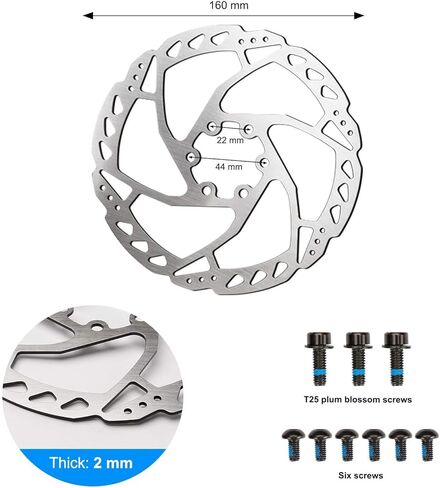 طقم فرامل قرص الدراجة RUJOI، فرجار أمامي وخلفي من الألومنيوم، دوار 160 مم، أداة ضبط ميكانيكية خالية من الأدوات لدراجة الطريق، الدراجة الجبلية... in Kuwait