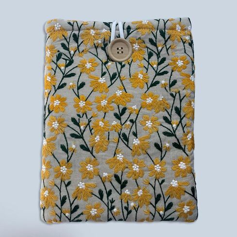 Embroidered White Daisy Book Sleeve. Book Cover/Protector in Kuwait