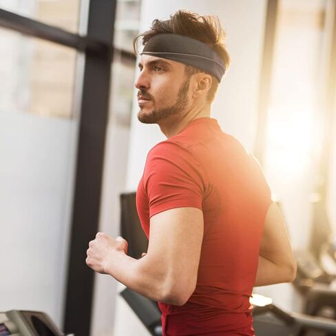 Men Headbands Sport Hair Band Athletic Workout Sweatbands Non-Slip Moisture Wicking Unisex Head Bands for Running Cycling Training in Kuwait