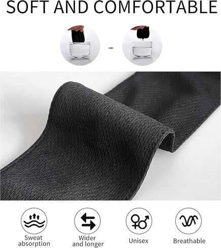 Men Headbands Sport Hair Band Athletic Workout Sweatbands Non-Slip Moisture Wicking Unisex Head Bands for Running Cycling Training in Saudi Arabia