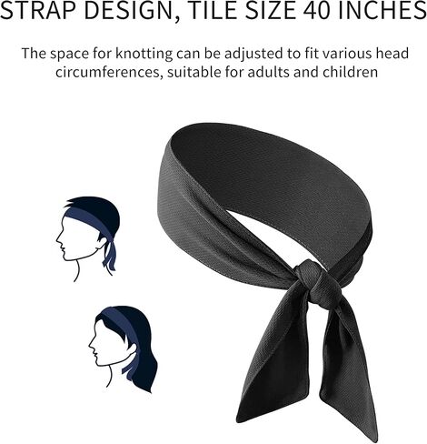 Men Headbands Sport Hair Band Athletic Workout Sweatbands Non-Slip Moisture Wicking Unisex Head Bands for Running Cycling Training in Saudi Arabia