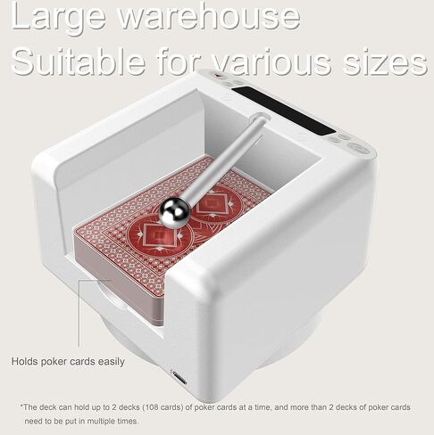 YONTYEQ Smart Automatic Poker Card Dealer-360° Rotating Universal Anti-Cheating Playing Card Dealing Tool, Rotating Card Dealer Machine for UNO, Blackjack, Texas Hold'em, Home Card Games in Kuwait