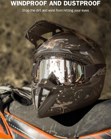 KEMIMOTO Dirt Bike Goggles Motocross Goggles ATV UTV Goggles Anti UV Riding Goggles in Kuwait