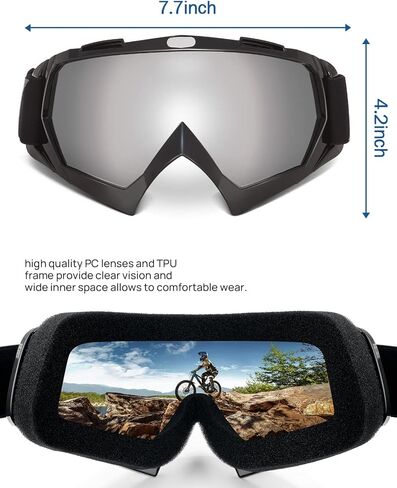 KEMIMOTO Dirt Bike Goggles Motocross Goggles ATV UTV Goggles Anti UV Riding Goggles in Kuwait