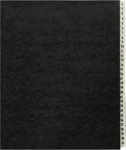 Amazon Basics 1-31 فارز الملفات المكتبية اليومية، حجم الحروف، أسود in Kuwait
