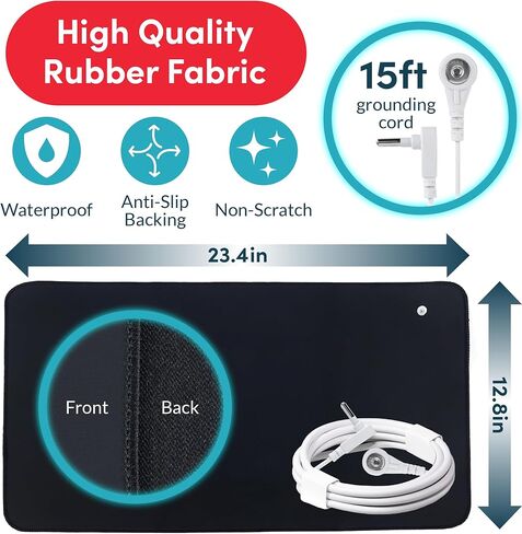 بساط التأريض مدى الحياة للنوم وتخفيف الألم والقلق وتقليل الالتهاب، وسادة ملاءة بساط التأريض للسرير والمكتب والاتصال بالأرض في الداخل في المنزل والمكتب in Kuwait