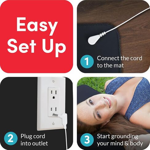 بساط التأريض مدى الحياة للنوم وتخفيف الألم والقلق وتقليل الالتهاب، وسادة ملاءة بساط التأريض للسرير والمكتب والاتصال بالأرض في الداخل في المنزل والمكتب in Kuwait