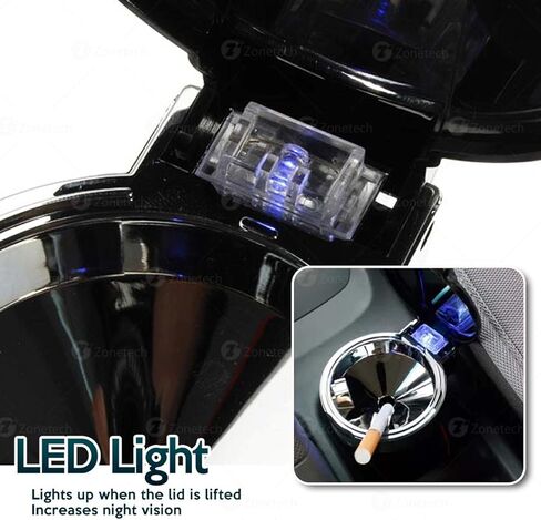 منطقة التكنولوجيا سيارة دخاني طفاية سجائر الأزرق LED مؤشر ضوئي رائع السفر السيارات رائحة السجائر مزيل الدخان الناشر in Kuwait