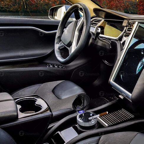 منطقة التكنولوجيا سيارة دخاني طفاية سجائر الأزرق LED مؤشر ضوئي رائع السفر السيارات رائحة السجائر مزيل الدخان الناشر in Kuwait