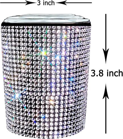 بلينغ سيارة سجائر سجائر منفذ الهواء منفضة سجائر السيارات السيارات مع غطاء مؤشر الضوء الأزرق LED الرماد الذي لا يدخن للنساء حامل كأس السيارة (الشظية) in Kuwait