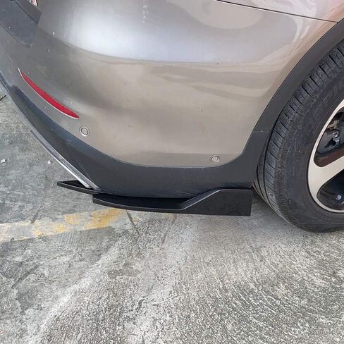 2PCS Universal Rear Bumper Lip Diffuser Splitter Canard Protector Front Bumper Lip Body Kit Front Bumper Side Skirt Spoiler Splitter (Black) in Kuwait