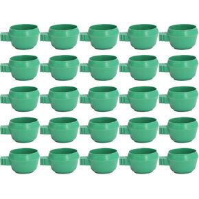 25Pcs Bird Parrot Feeding Cups, Mini Bird Parrots Food Water Plastic Bowl Small Feeding Holder for Small Animal Birds Parrots(S)