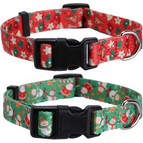 Lamphyface 2 Pack Christmas Dog Collar Adjustable