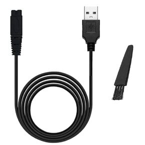 Razor Charger USB and Solo Replacement Heads Compatible with Microtouch Solo Mens Shaver Electric Micro Trimmer(1 Razor Blade & 1 USB Charger Cable & 1 Clean Brush)
