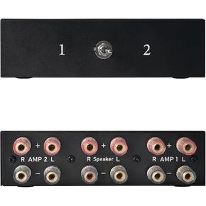 Y.D.F 4-Way Bi-Directional RCA Switch, HiFi AV L/R Sound Channel 2 in 4 Out or 4 in 2 Out, L/R Sound Channel Audio Switcher Splitter RCA Stereo Selector for DVD Stereo Speaker CD Player