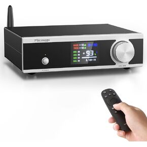 Facmogu A600S 5.1 Channel Home Theater Bluetooth Amplifier, 5x50W+100W 5.1 Surround Sound Stereo Receiver w/RCA in, Subwoofer Out, Mini Class D Integrated Amp for Home Speaker System w/DC 24V Adapter