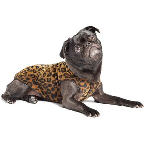 Stretch Fleece Dog Coat – Soft, Warm Dog Clothes, Stretchy Pet Sweater – Machine Washable, Eco Friendly – All Season – Sizes 2-33, Leopard, Size 14