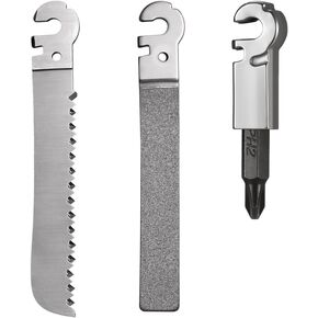 Roxon FT01 Build Your Own Multitool Accessory for Flex Multitool (3 pcs A set included Tapered Saw & Diamond File (Coarse + Fine) and 1/4" Bit Adapter) Replaceable Tools