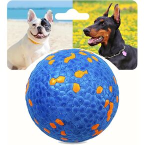 Indestructible Dog Ball-Tough, Interactive Chew Toy for Aggressive Chewers - Durable Water Toy - Bouncing Ball for Endless Play and Fetch (1 Blue-Orange Ball)