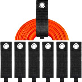 6 Pcs Extension Cord Holder Organizer, 13 Inch Heavy Duty Wrap It Storage Straps, Hoop and Loop Hanger Organizer for Tools, Cable, Hose, Ropes, Garage, Basement, Workshop