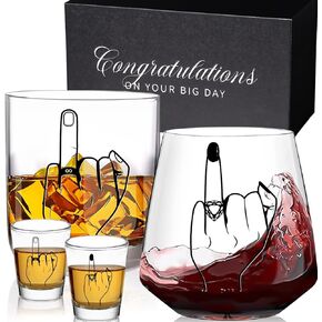 Wedding Gifts for Couples 2024, Wifey Hubby Wedding Glass, Congratulations Gift Box, Cool Bridal Shower Gifts for Engagement Wedding Anniversary for Her Him Newlywed Couples Bride Groom Mr and Mrs in Kuwait